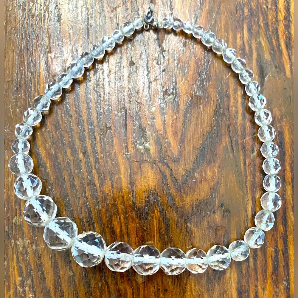 Women’s Clear Crystal Necklace 13”